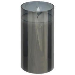 COFFRET 3 BOUGIES LED VERRE SENA NOIR