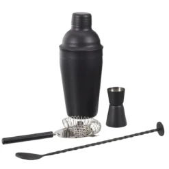 COFFRET COCKTAIL 4 ACCESSOIRES NOIRS