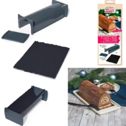 COFFRET MOULE A BUCHE ET PLAQUE MOTIF
