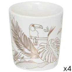 COFFRET 4 TASSES ESPRESSO TOUCAN 10CL