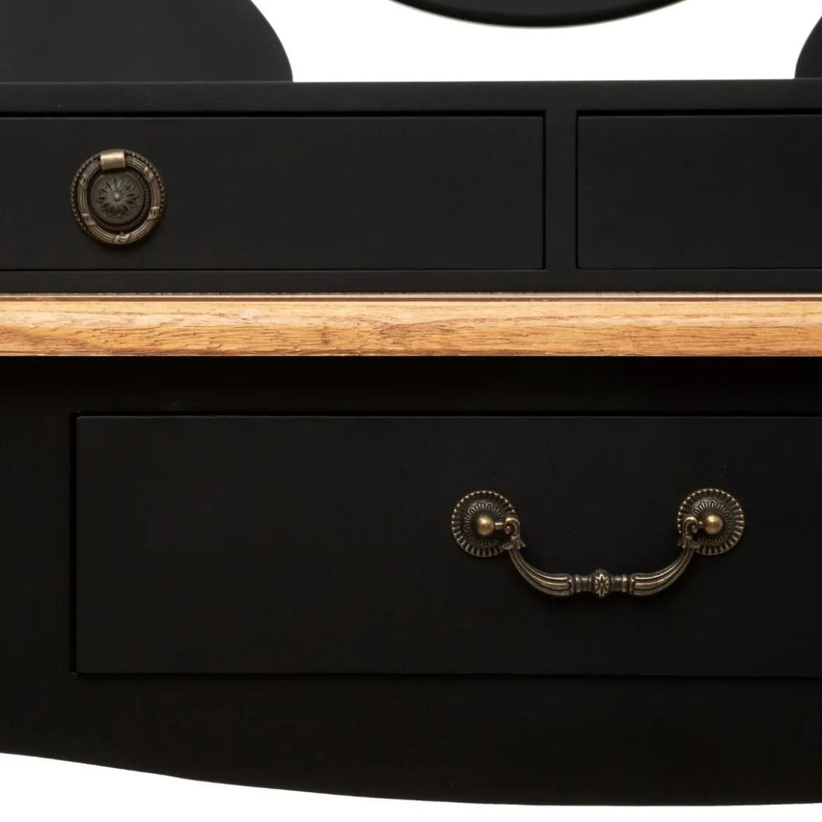 COIFFEUSE 3 TIROIR NOIR CHRYSA