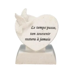 COLOMBE SUR COEUR H.10CM