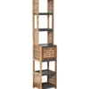 COLONNE DE RANGEMENT ACACIA ET MDF 1 PORTE