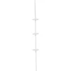 COLONNE TELESCOPIQUE TUBE METAL ET 3 ETAGERES BLANC