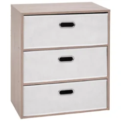 COMMODE 3 PANIERS DRESS UP BEIGE D.50X30X60CM