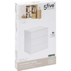 COMMODE 3 TIROIRS DOLO BLANC D.73X48X78CM