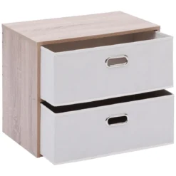 COMMODE 2 TIROIRS DRESS UP BEIGE D.50X30X40CM