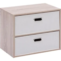 COMMODE 2 TIROIRS DRESS UP BEIGE D.50X30X40CM