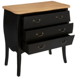 COMMODE 3 TIROIRS NOIR CHRYSA
