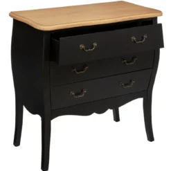 COMMODE 3 TIROIRS NOIR CHRYSA