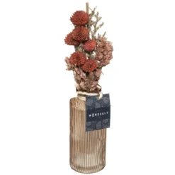 COMPOSIITON FLEUR SECHEE VASE VERRE WONDER