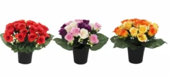 COMPOSITION 24 BOUTONS DE ROSES H30CM 3 MODELES