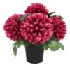 COMPOSITION 5 CHRYSANTHEMES  D12.5CM H27CM 4 COLORIS ASS