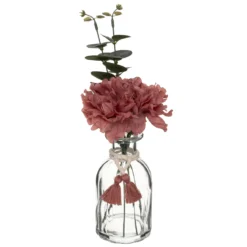 COMPOSITION FLEUR VERRE CARMEN H.30CM
