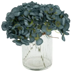 COMPOSITION HORTENSIAS DEAN VASE VERRE H.22CM