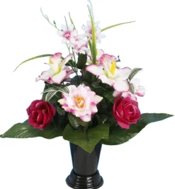 CONE GARDENIA LUPIN ORCHIDEE ROSE