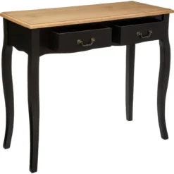 CONSOLE 2 TIROIRS NOIR CHRYSA