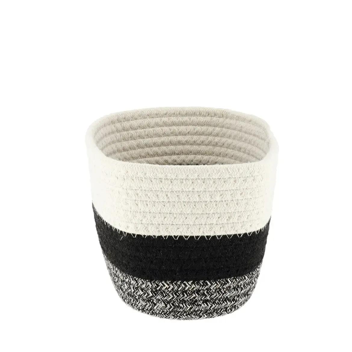 CORBEILLE D.21X13X12CM NATUREL NOIR CHINE