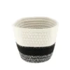CORBEILLE D.23X15X13.5CM NATUREL NOIR CHINE