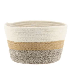 CORBEILLE NATUREL MARRON CHINE D.25X16CM