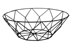 CORBEILLE A FRUITS METAL NOIR D.26CM