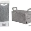 CORBEILLE RANGEMENT FEUTRINE GRIS CLAIR TAILLE L