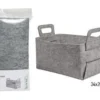 CORBEILLE RANGEMENT FEUTRINE GRIS CLAIR TAILLE M
