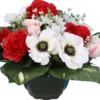 COUPE ANEMONE ROSE ET BOUTON H25CM