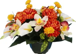 COUPE CHRYSANTHEME CALA ORCHIDEE