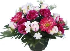 COUPE ROSE GERBERA BOUTON ROSE