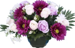 COUPE ROSE GERBERA BOUTON ROSE