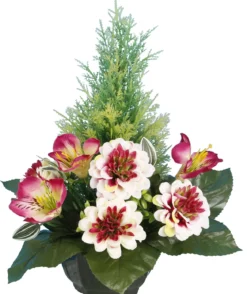 COUPE ZINNIAS ORCHIDEES TUYAS