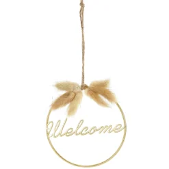 COURONNE A SUSPENDRE WELCOME METAL DORE PAMPA