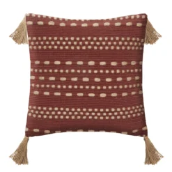 COUSSIN COTON JUTE BOTANIC TERRACOTTA 40X40CM