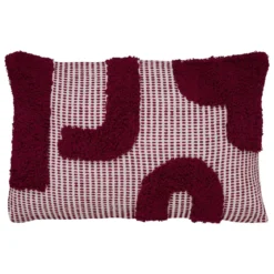COUSSIN COTON TUFTE POPPY VIOLET 38X58CM