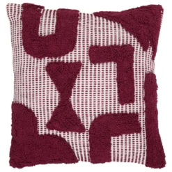 COUSSIN COTON TUFTE POPPY VIOLET 50X50CM