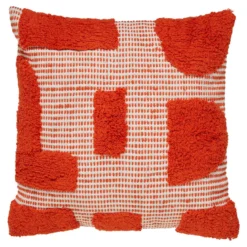 COUSSIN COTON TUFTE POPPY ORANGE 50X50CM