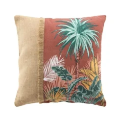 COUSSIN DEHOUSSABLE FRANGES 45X45CM COTON ET JUTE PALMANOVA
