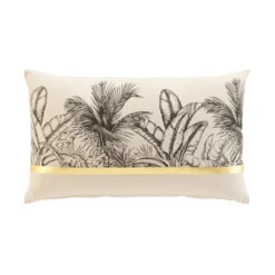 COUSSIN DEHOUSSABLE 30X50CM COTON POLYESTER IMPRIME PAPAYA