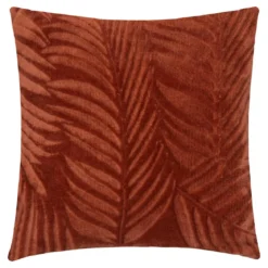 COUSSIN FLANEL BRUSH ZOA TERRACOTTA 40X40CM
