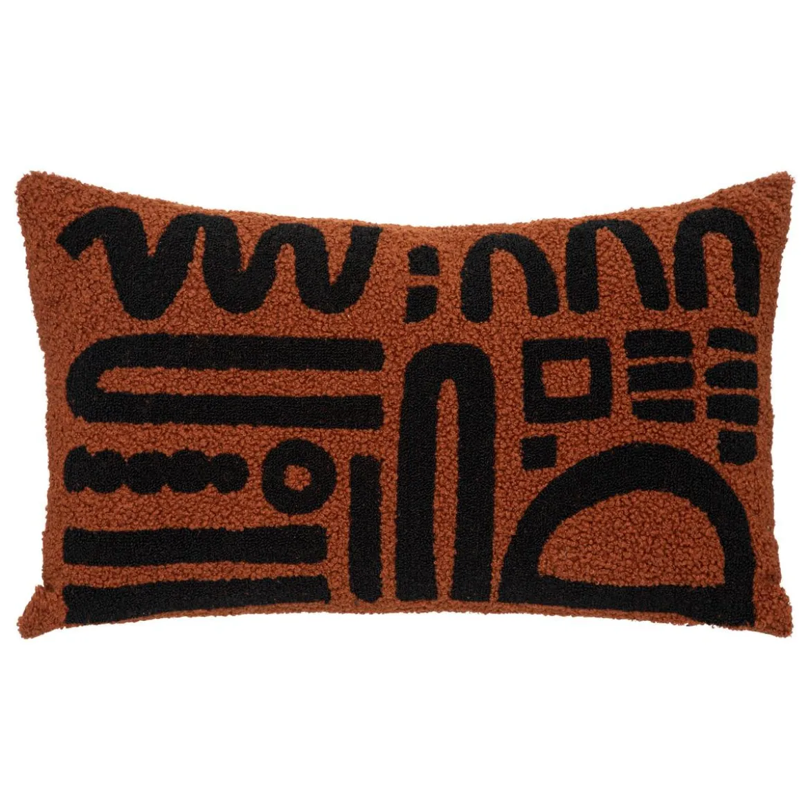 COUSSIN FOURRURE BOUCLETTE BRODE OLME CANELLE 30X50CM