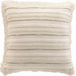 COUSSIN FRANGES 60X60CM ATLAS NATUREL