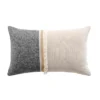 COUSSIN FRANGES 30X50CM POLYCOTON ET JUTE CANCUN ANTHRACITE