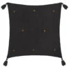 COUSSIN GAZE COTON BRODE OR GRIS FONCE 40X40CM