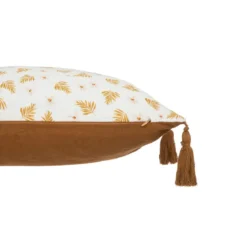 COUSSIN GAZE IMPRIME CANNELLE 30X50CM