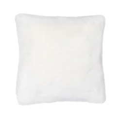 COUSSIN IMITATION PEAU DE LAPIN 40X40CM BLANC