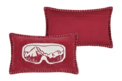 COUSSIN MASQUE SKI 30X50CM ROUGE