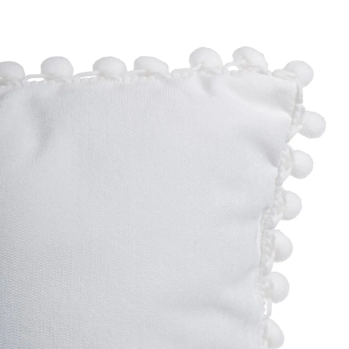 COUSSIN POMPONS IVOIRE 40X40CM