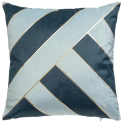 COUSSIN RAYE NELYA VELOURS BLEU 40X40CM