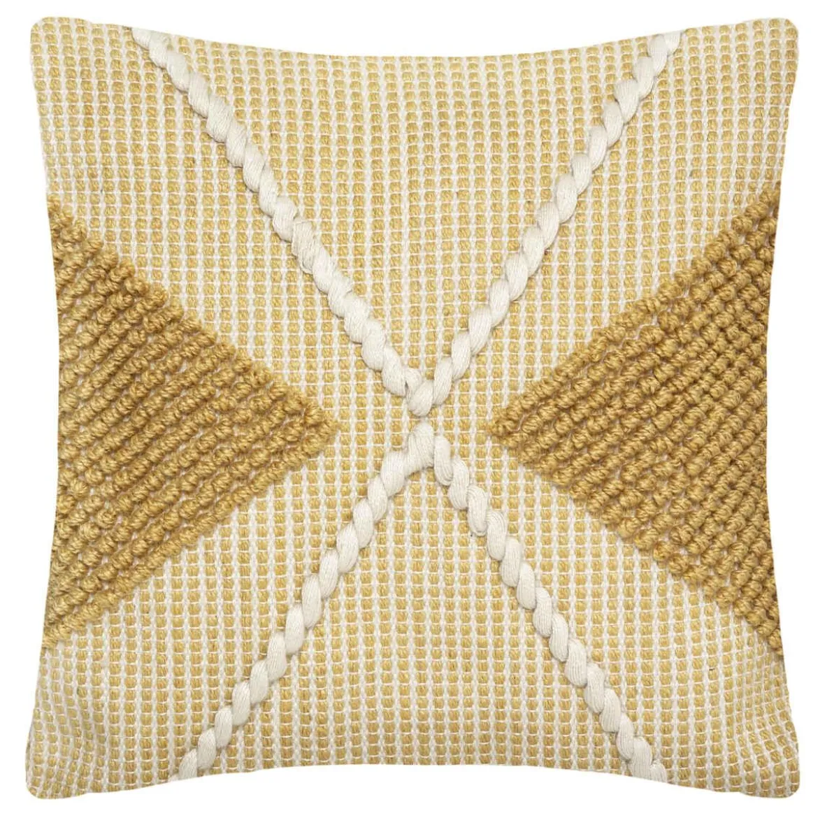COUSSIN RECYCLE ROW OCRE 45X45CM